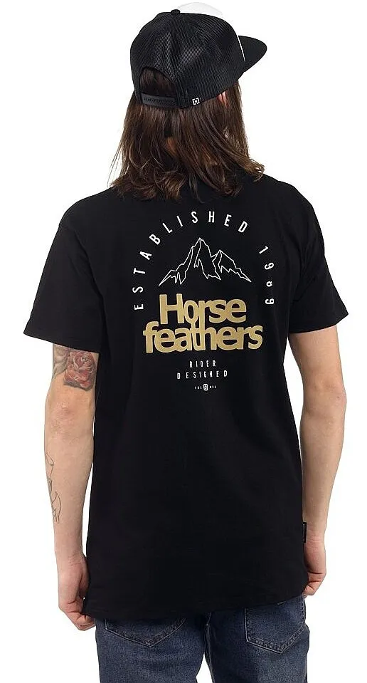 T-Shirt Horsefeathers Peak Emblem - Black - men´s