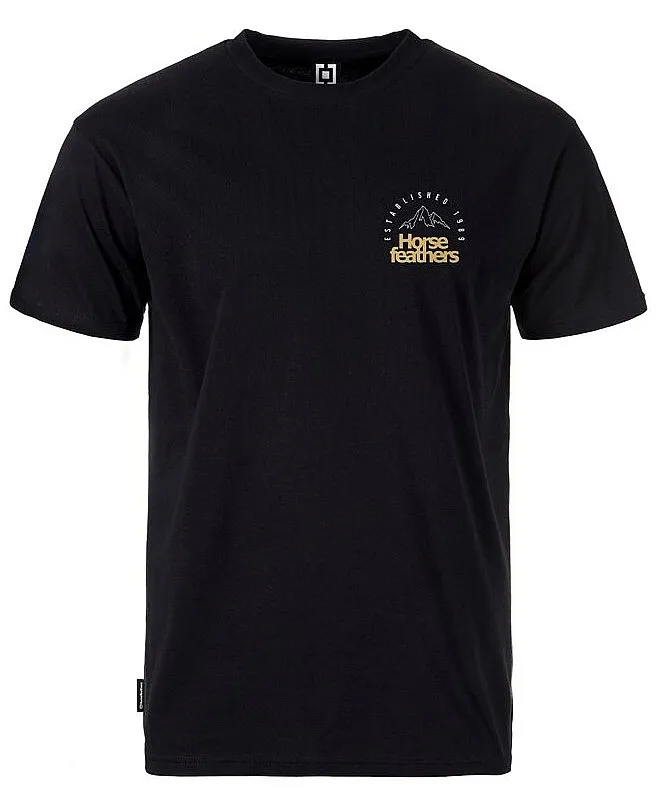 T-Shirt Horsefeathers Peak Emblem - Black - men´s