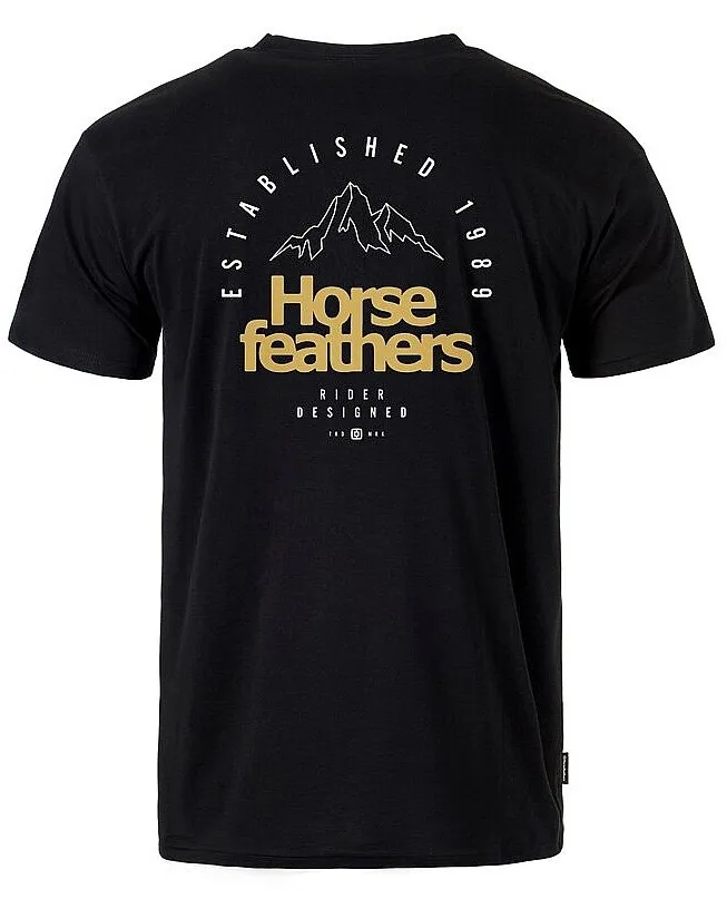 T-Shirt Horsefeathers Peak Emblem - Black - men´s