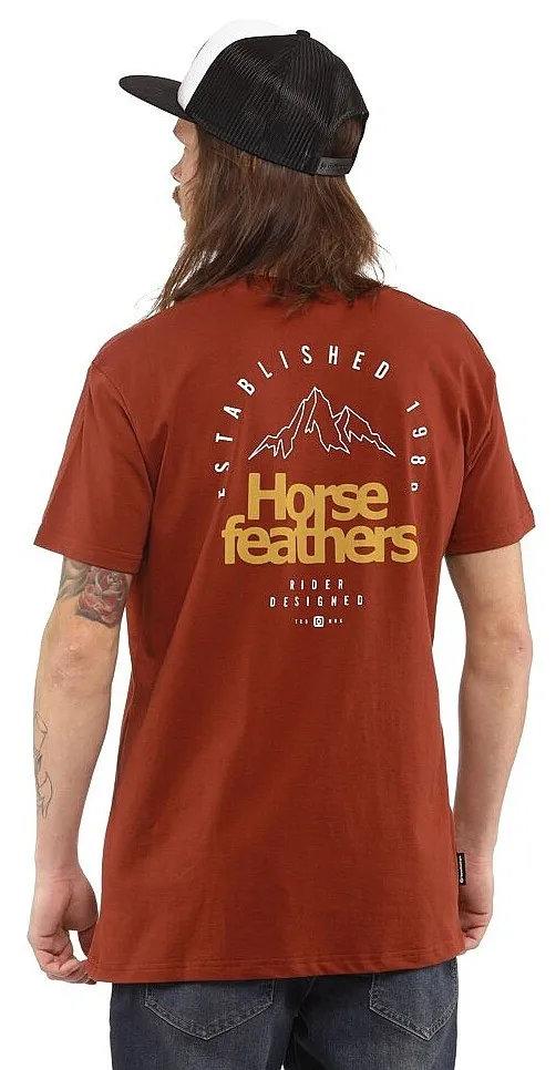 T-Shirt Horsefeathers Peak Emblem - Picante - men´s