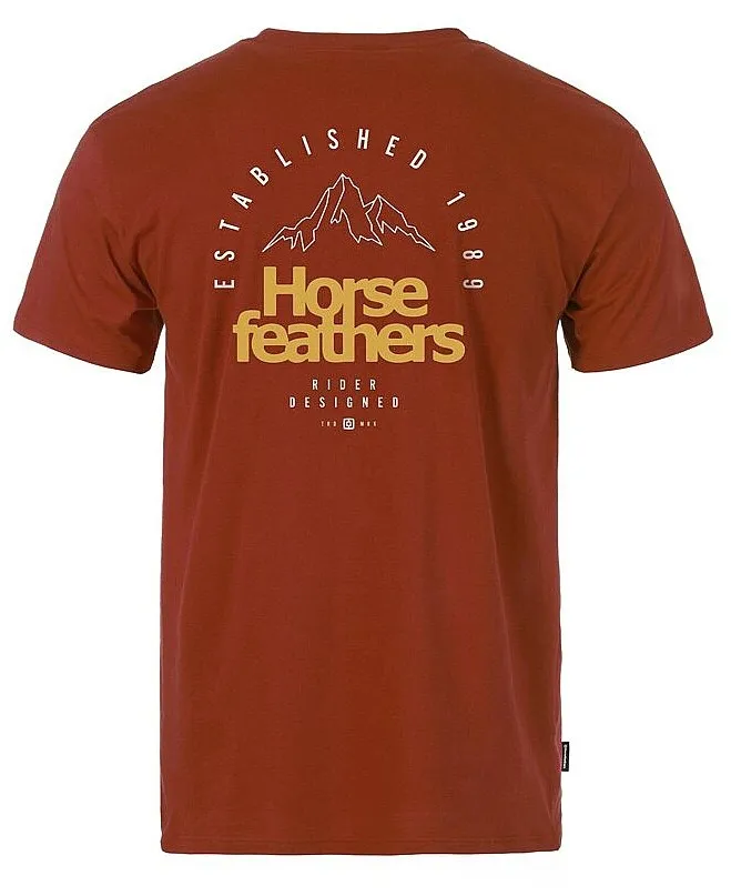 T-Shirt Horsefeathers Peak Emblem - Picante - men´s