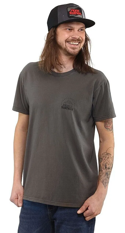 T-Shirt Horsefeathers Peak Emblem - Washed Gray - men´s