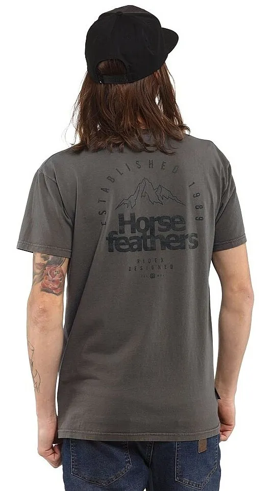 T-Shirt Horsefeathers Peak Emblem - Washed Gray - men´s