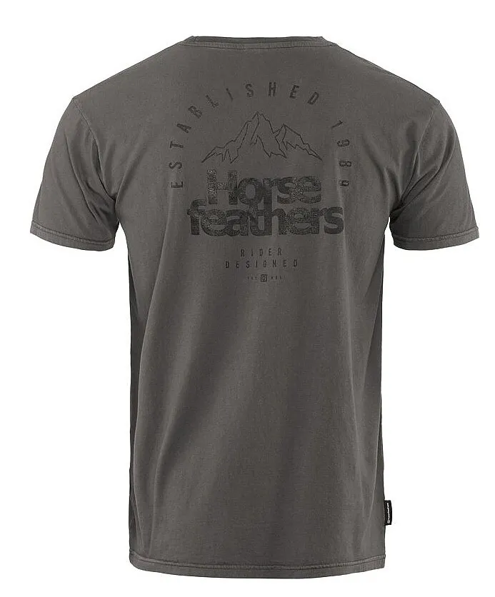 T-Shirt Horsefeathers Peak Emblem - Washed Gray - men´s