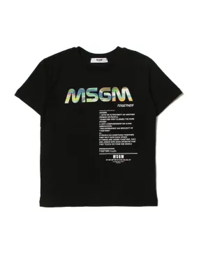 T-shirt MSGM bimbo MS028909 nera PE22