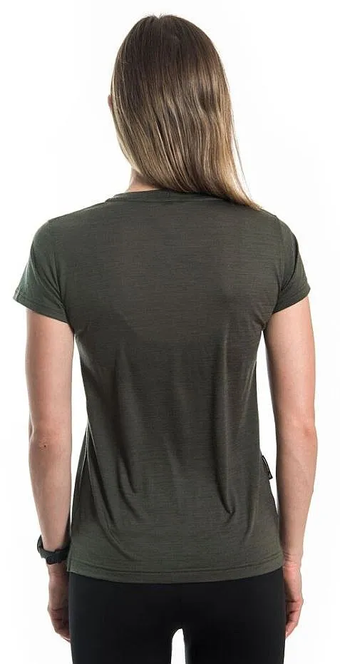 T-Shirt Sensor Merino Air Fox - Olive Green - women´s