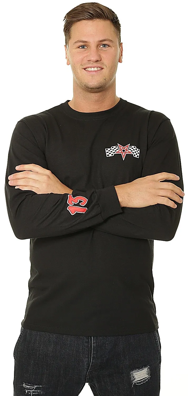 T-Shirt Thrasher Racing LS - Black - men´s