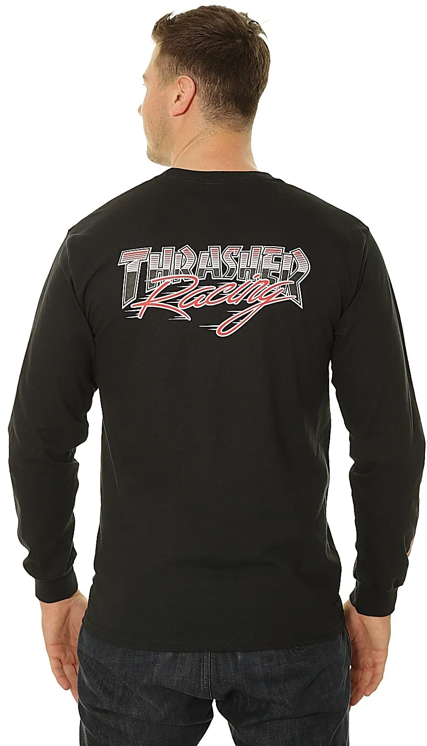 T-Shirt Thrasher Racing LS - Black - men´s