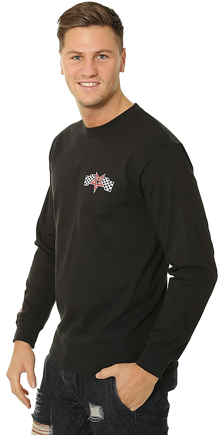 T-Shirt Thrasher Racing LS - Black - men´s