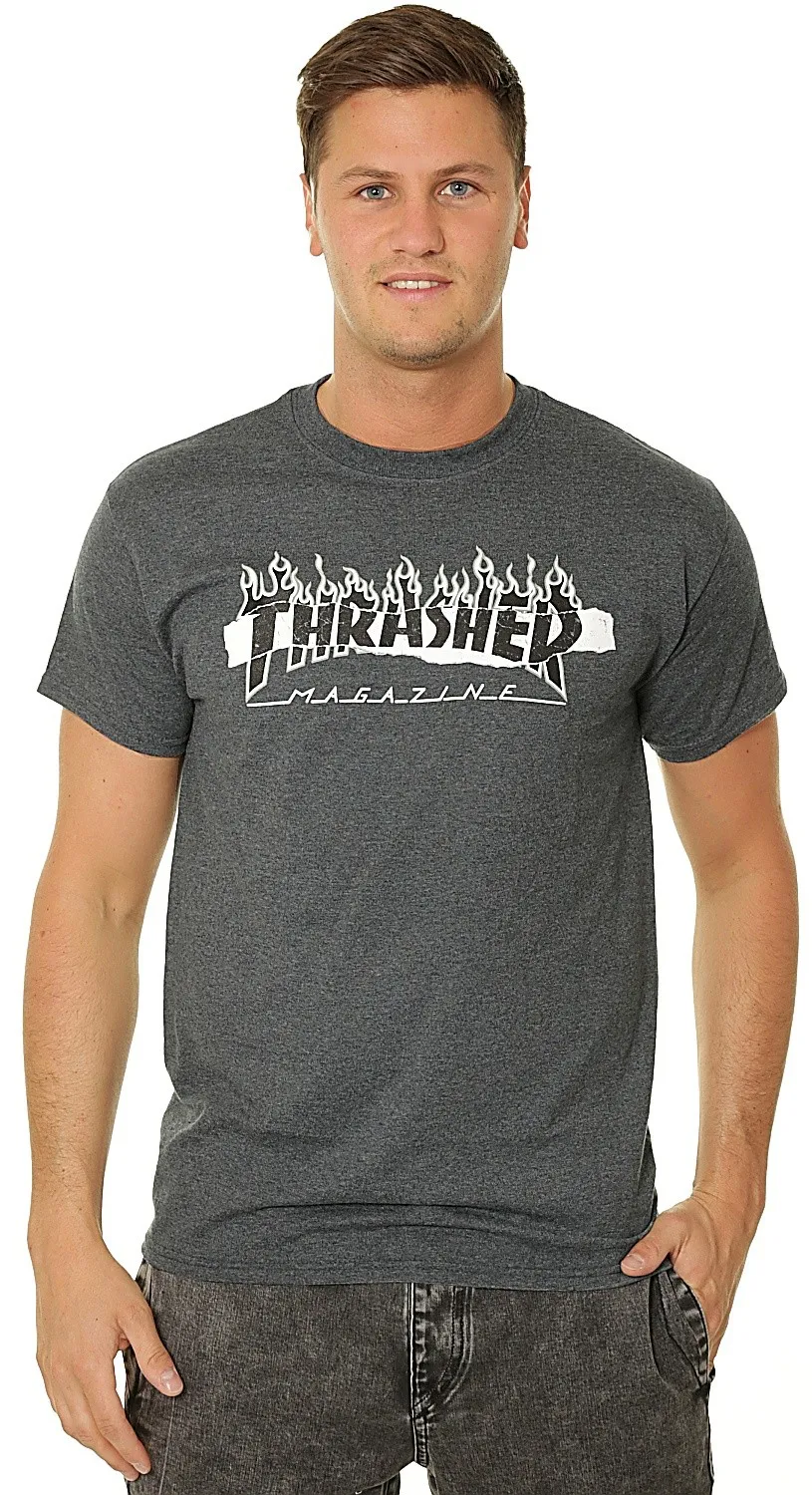 T-Shirt Thrasher Ripped - Dark Heather - men´s