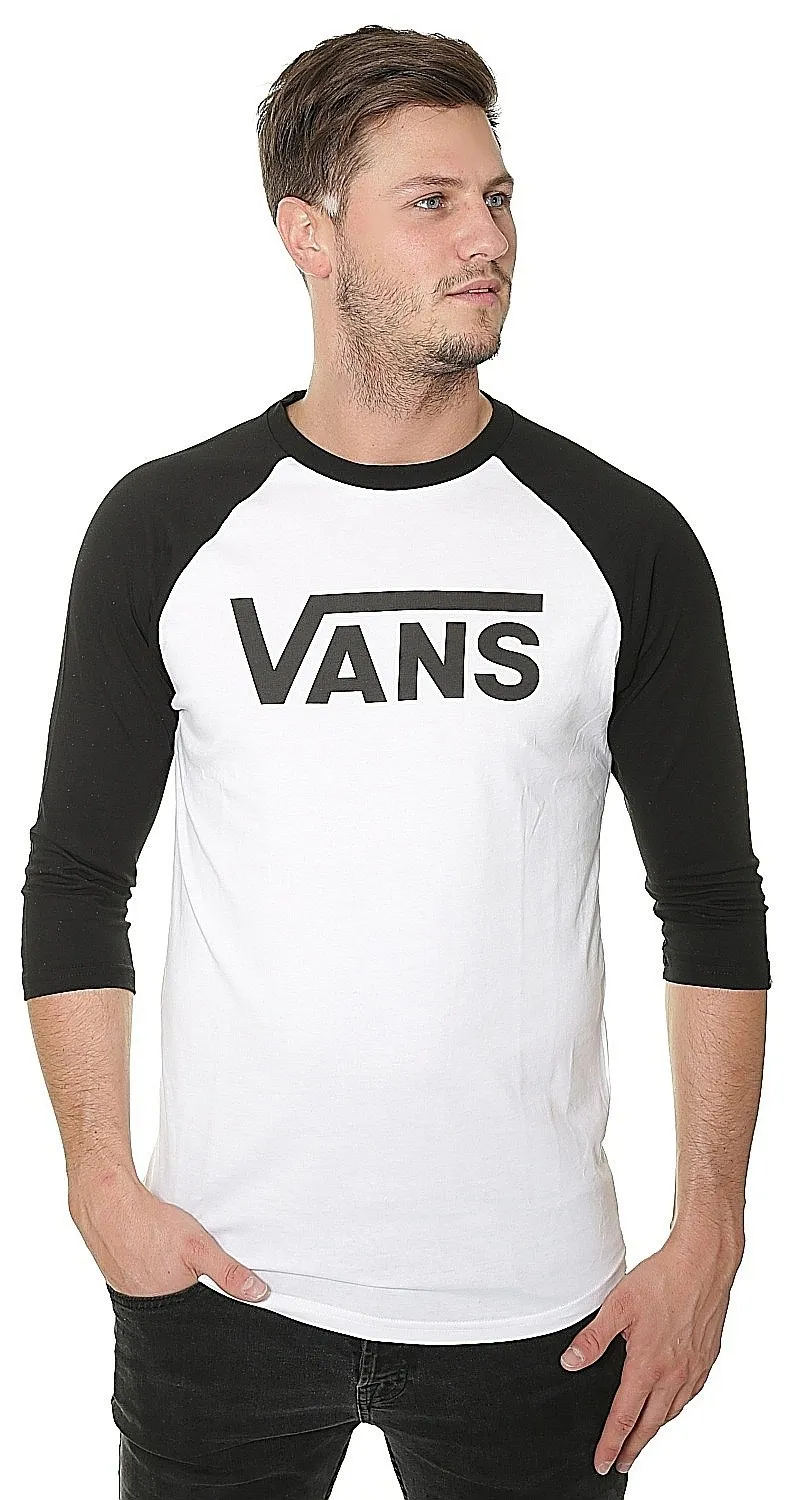 T-Shirt Vans Classic Raglan 3/4 - White/Black