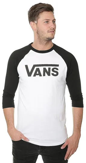 T-Shirt Vans Classic Raglan 3/4 - White/Black