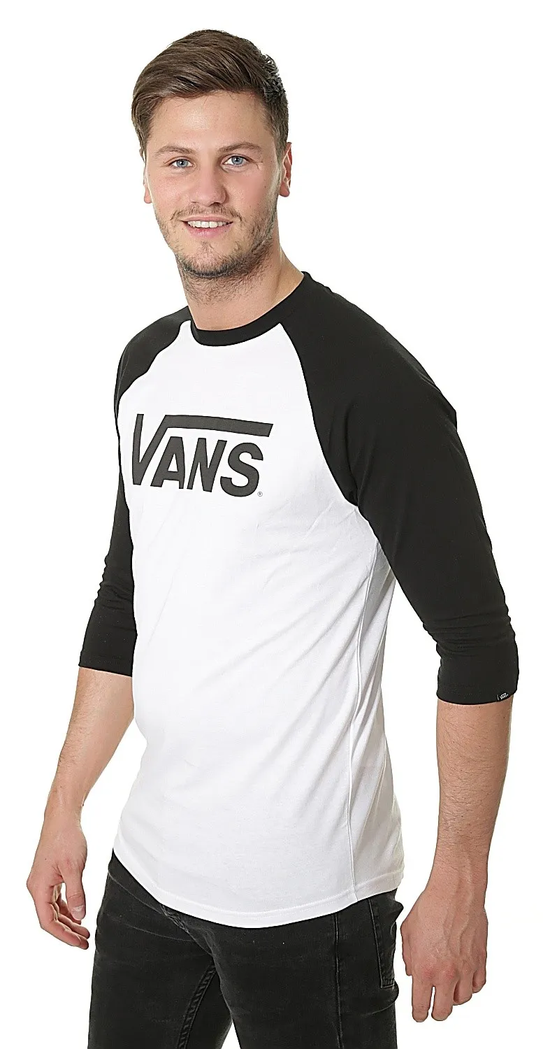 T-Shirt Vans Classic Raglan 3/4 - White/Black