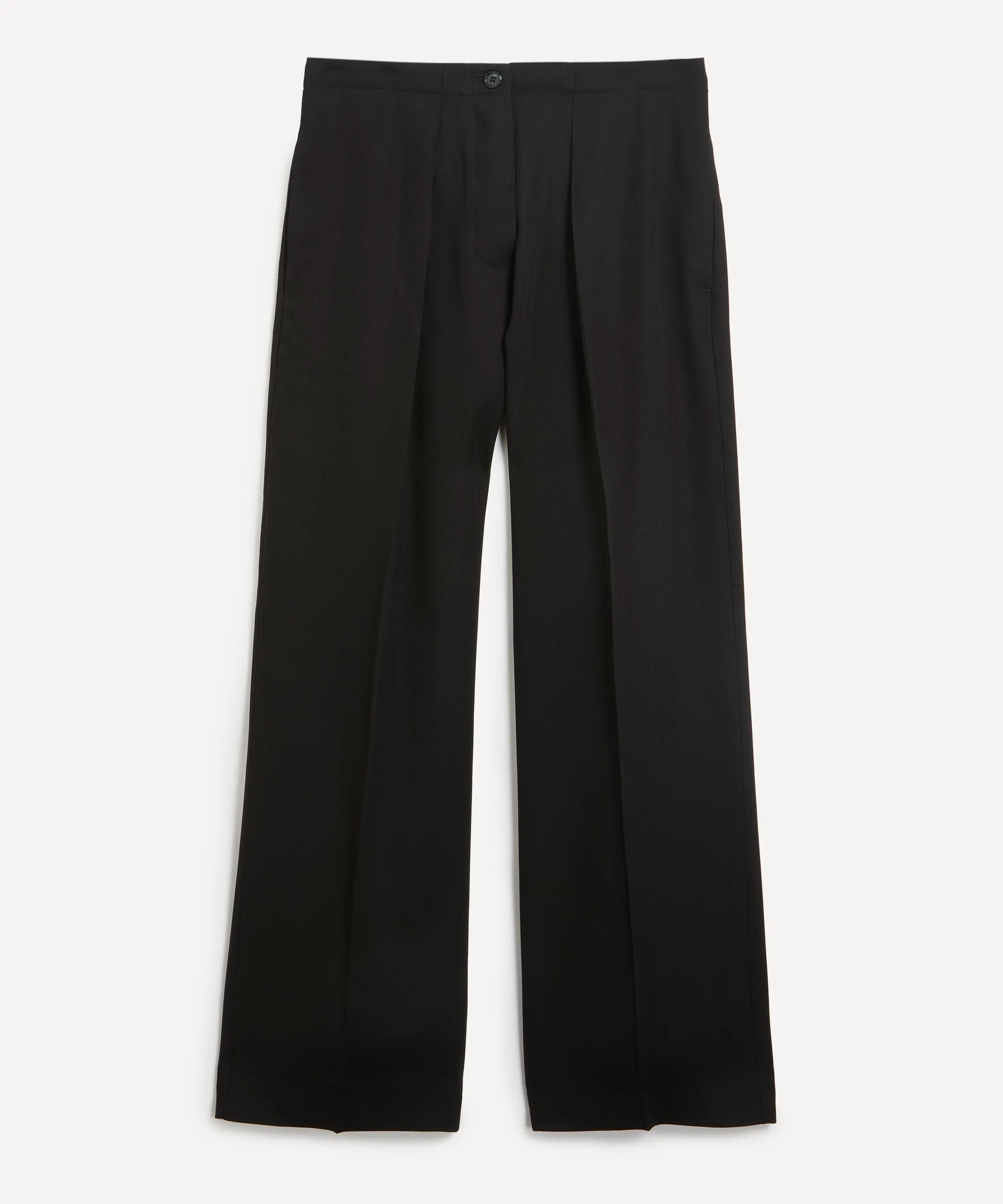 Tailored Wool-Blend Suit Trousers