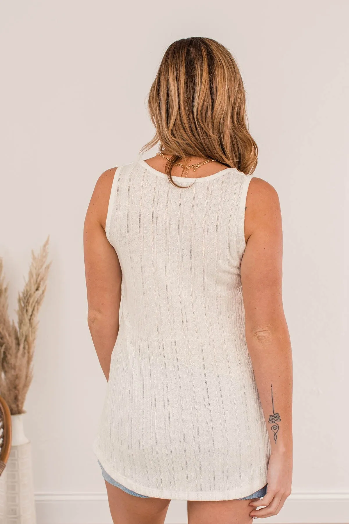 Ivory Spin Knit Tank Top