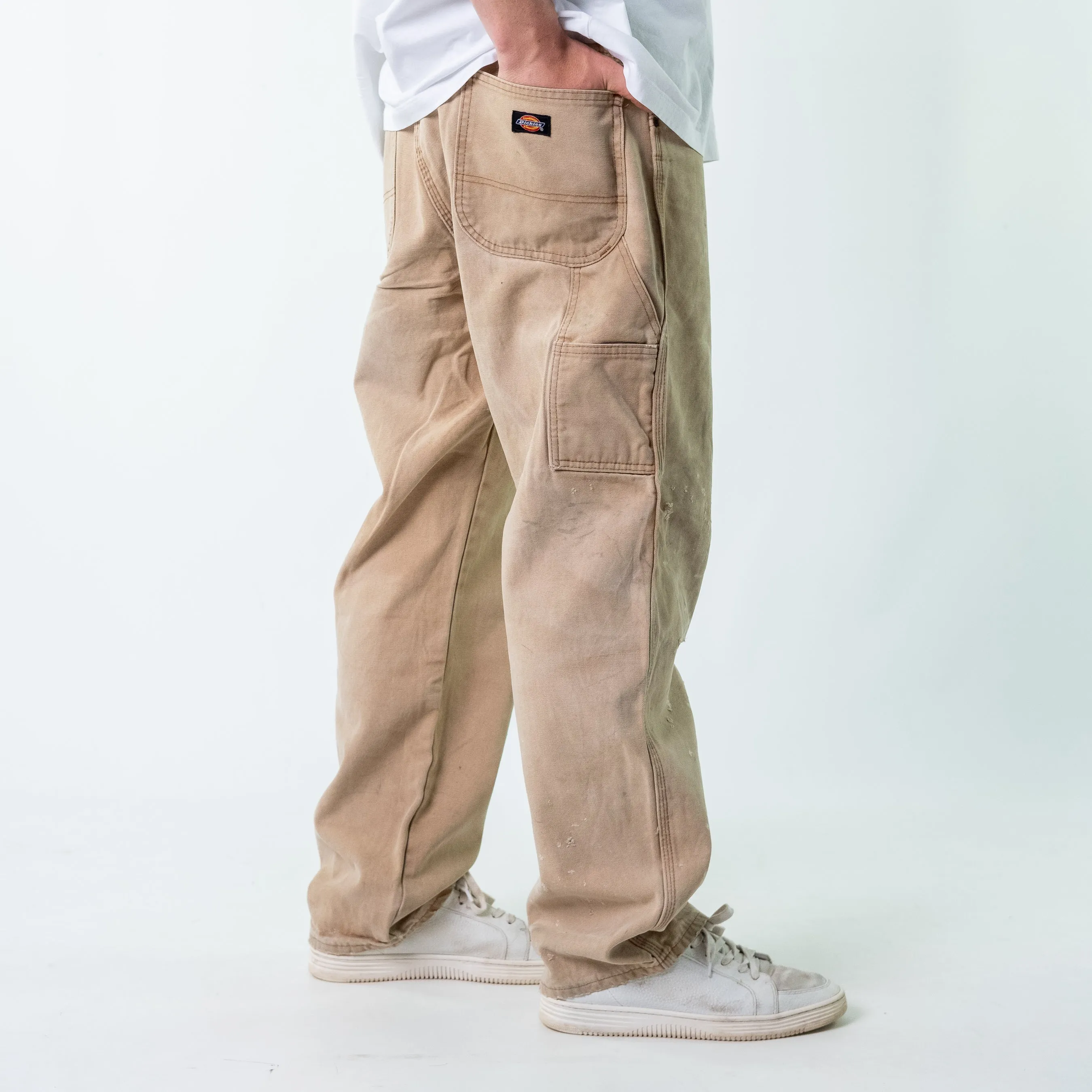 Tan 90s Dickies Denim Carpenter Jeans Baggy Pants (38x32)