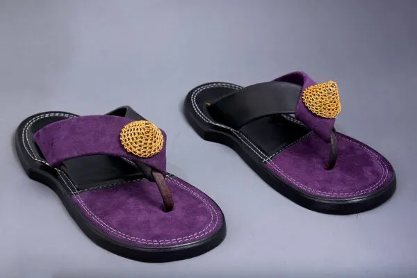 The Akan gold ornament Flat Slippers in Latest Fashion