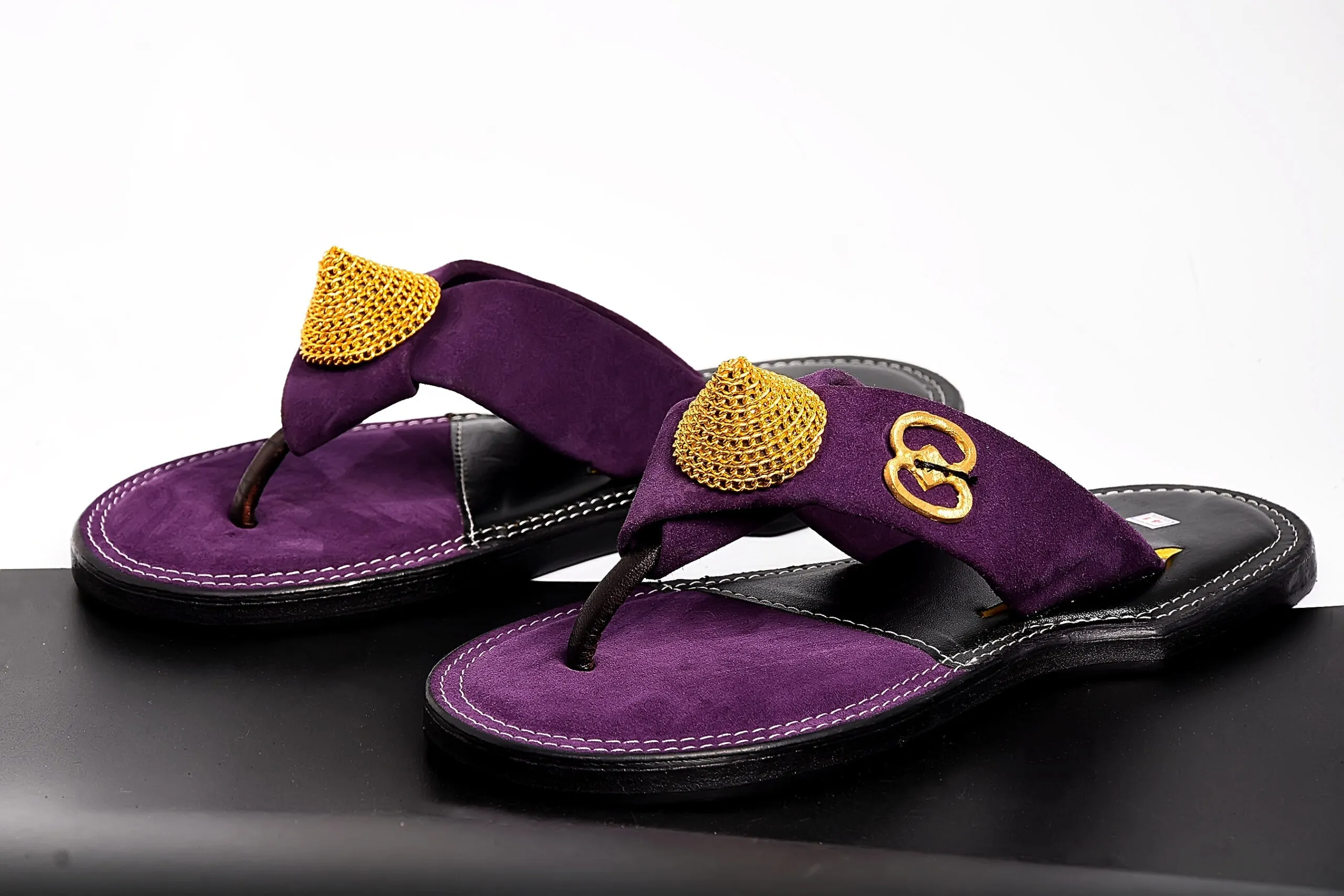 The Akan gold ornament Flat Slippers in Latest Fashion