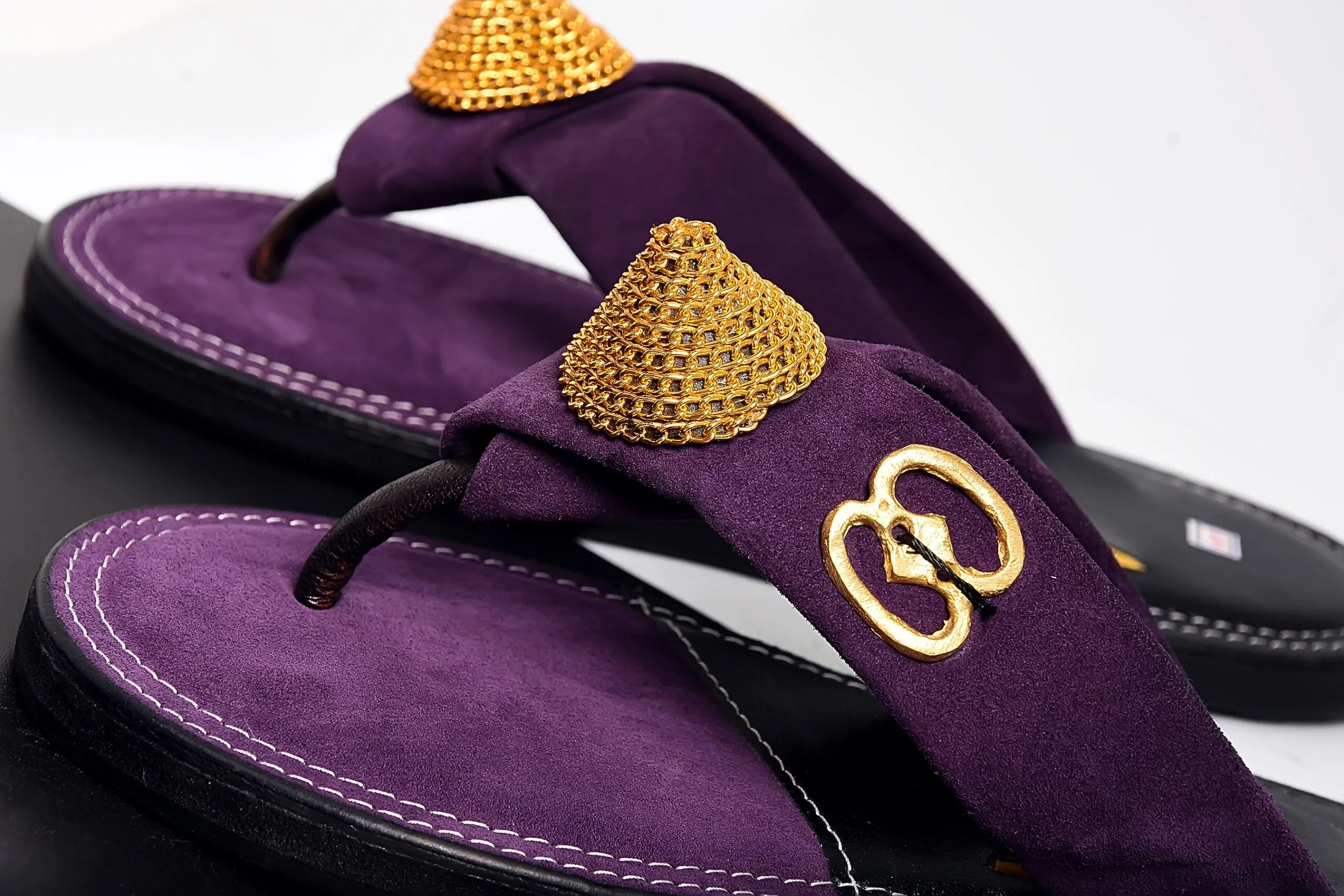 The Akan gold ornament Flat Slippers in Latest Fashion