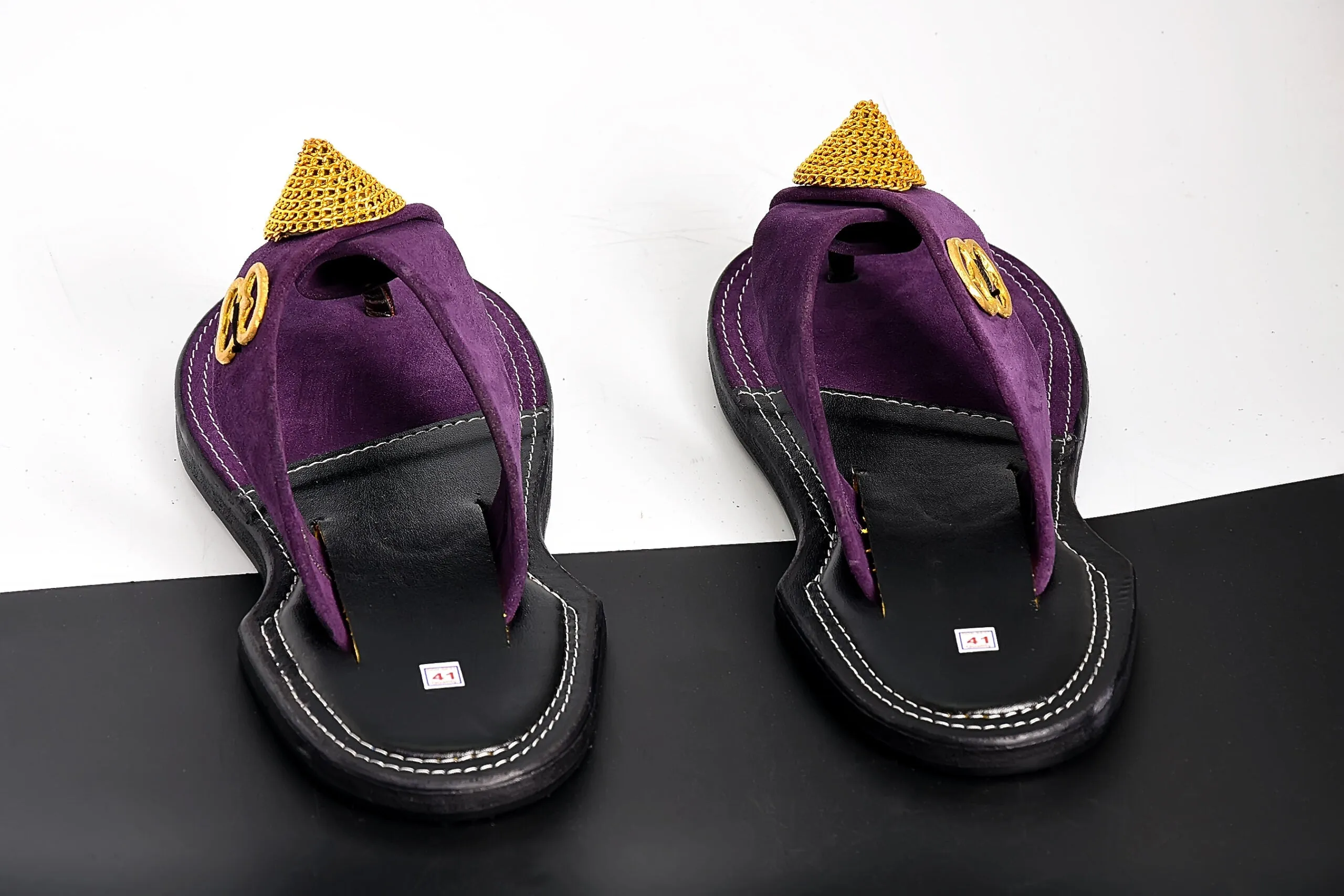 The Akan gold ornament Flat Slippers in Latest Fashion