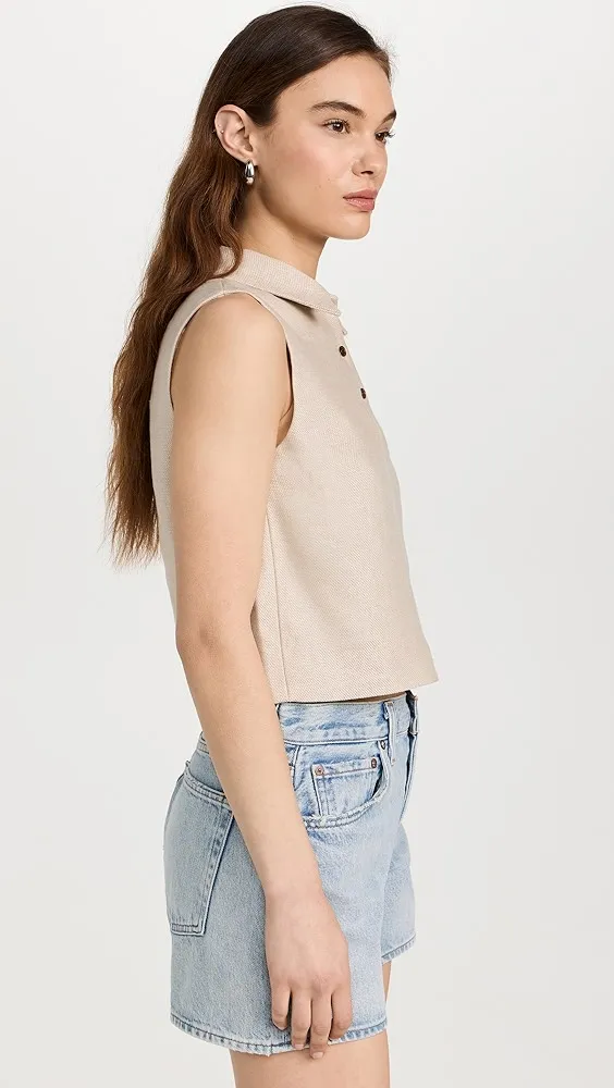 Theory   Crop Polo Top 