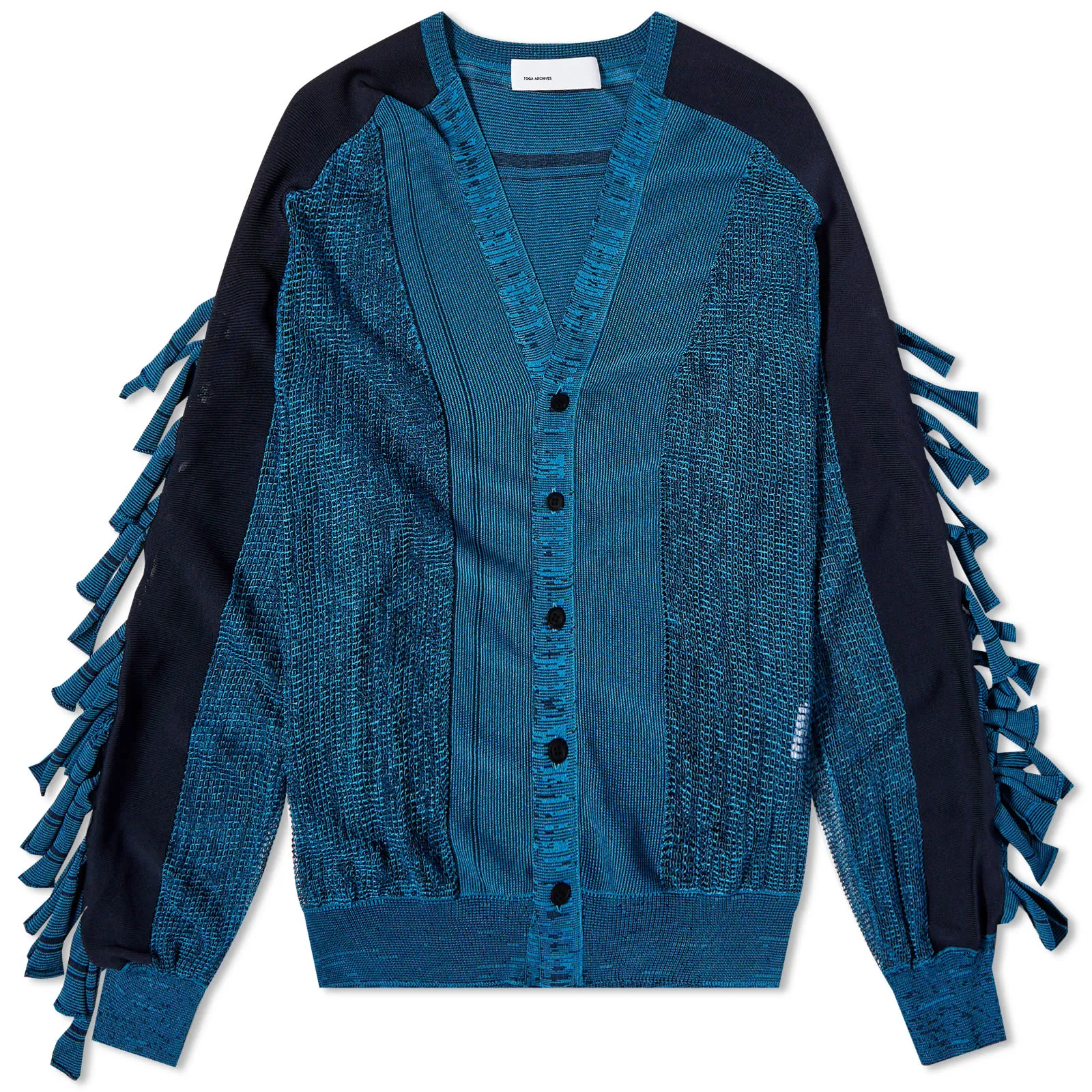 Toga Pulla Fringe Knit CardiganBlue