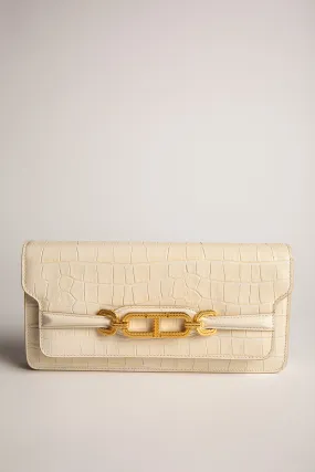 TOM FORD | SHINY PRINTED CROCODILE LEATHER WHITNEY E/W SHOULDER BAG