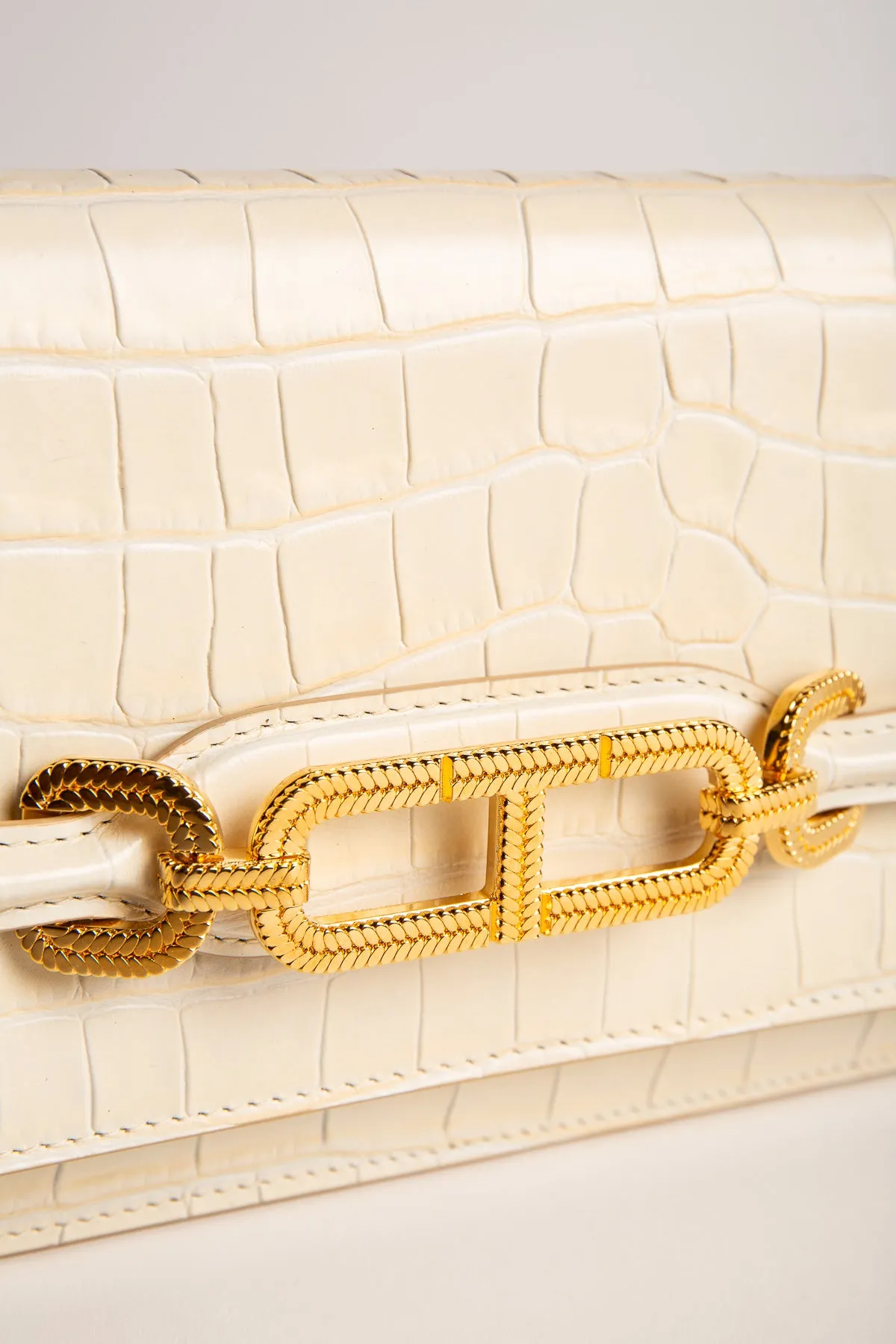 TOM FORD | SHINY PRINTED CROCODILE LEATHER WHITNEY E/W SHOULDER BAG