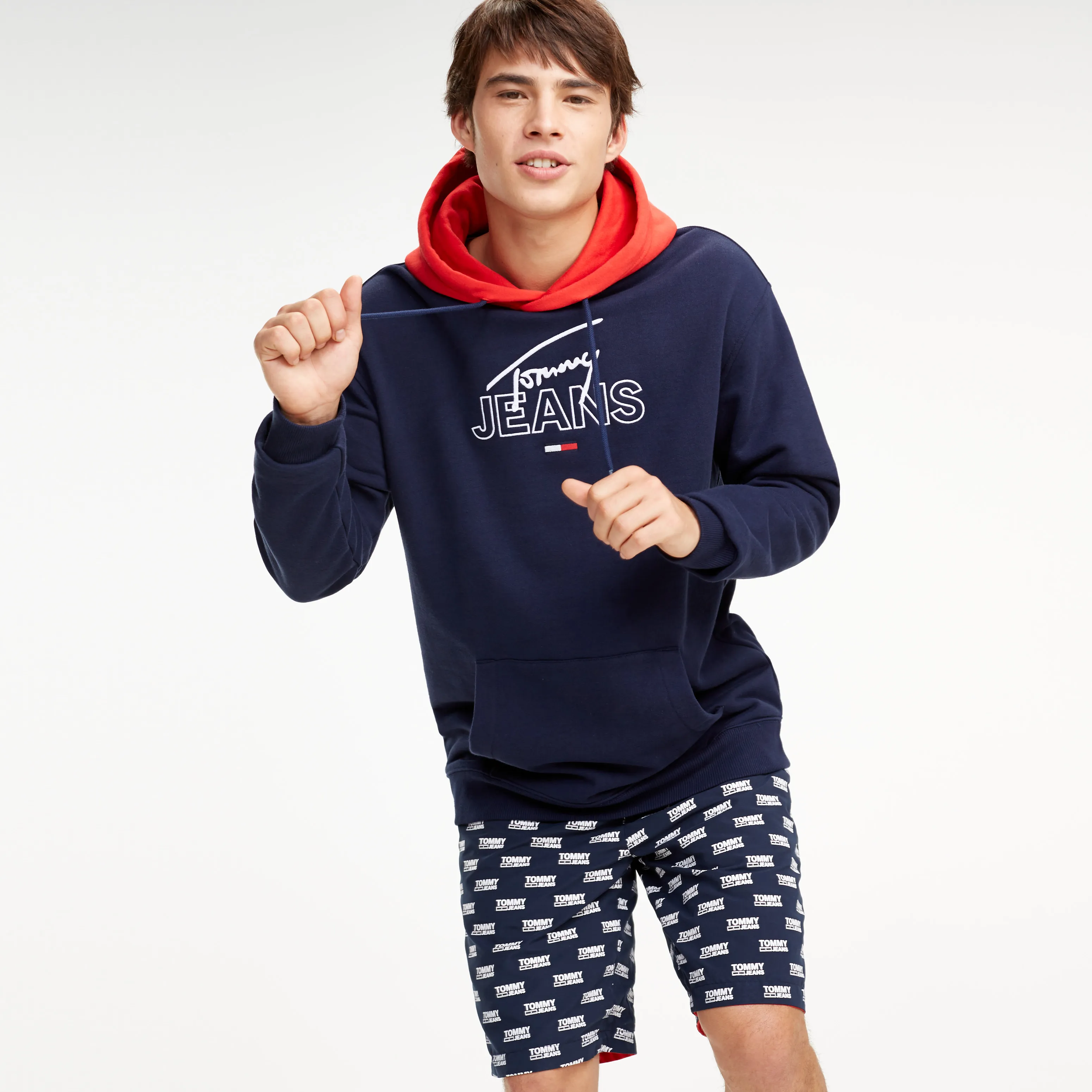 Tommy Hilfiger Color-Blocked Graphic Hoodie - Jumpers