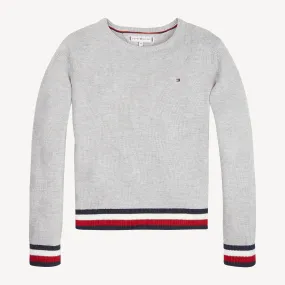 Tommy Hilfiger Girls Signature Tape Jumper