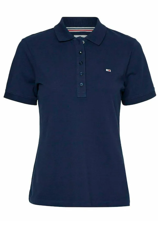 Tommy Hilfiger Women's Navy Slim Fit Pique Polo