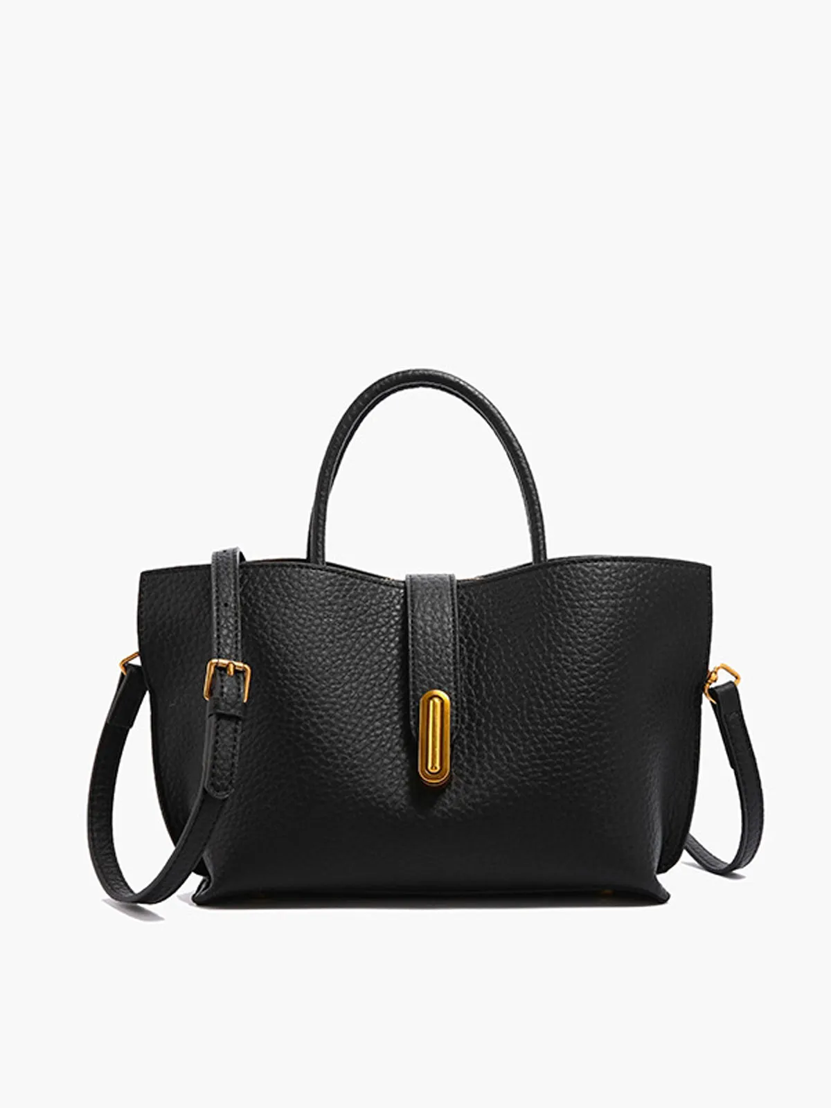 Top Handle Textured Shoulder Bag