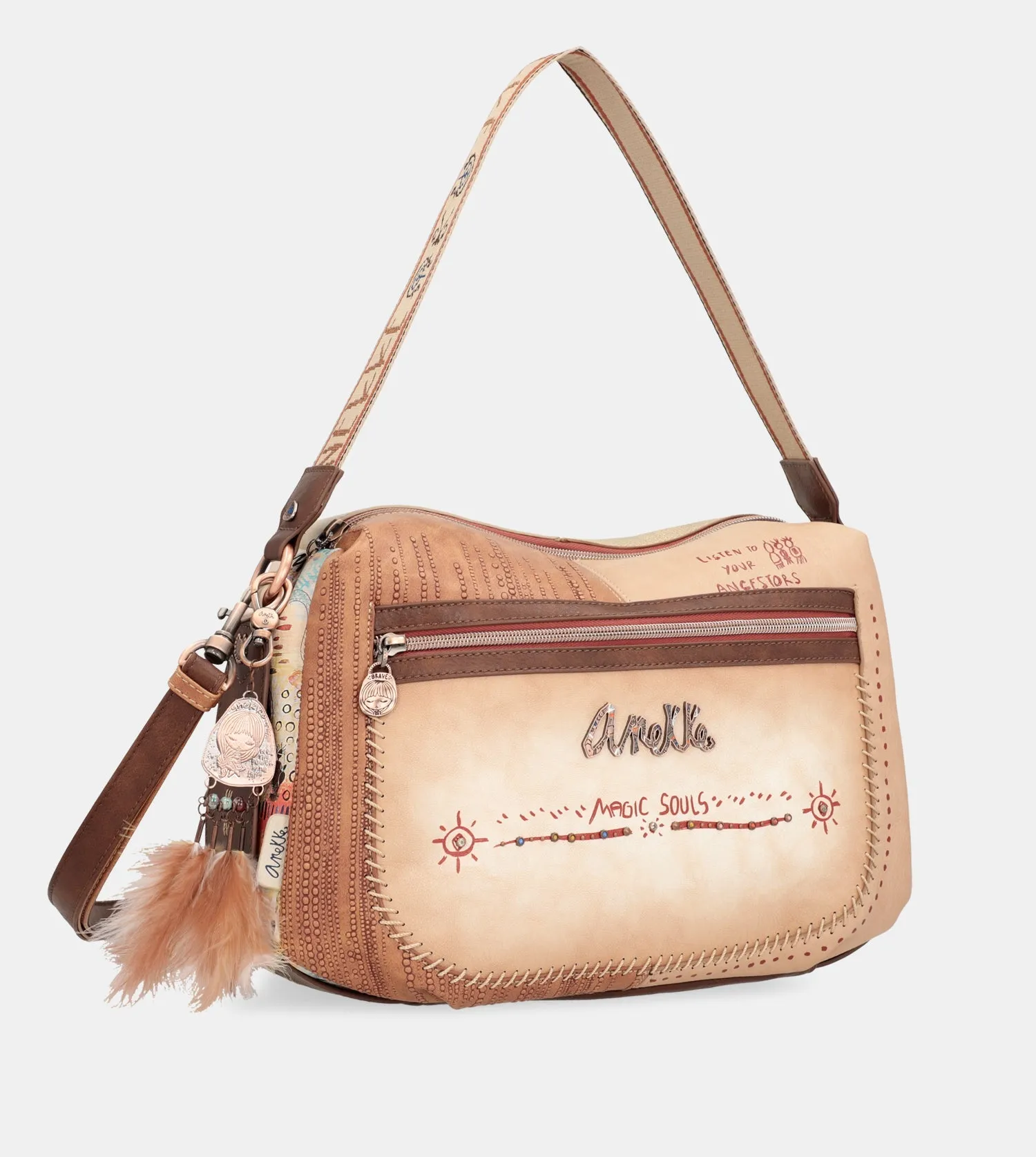 Tribe large crossbody bag with shoulder strap