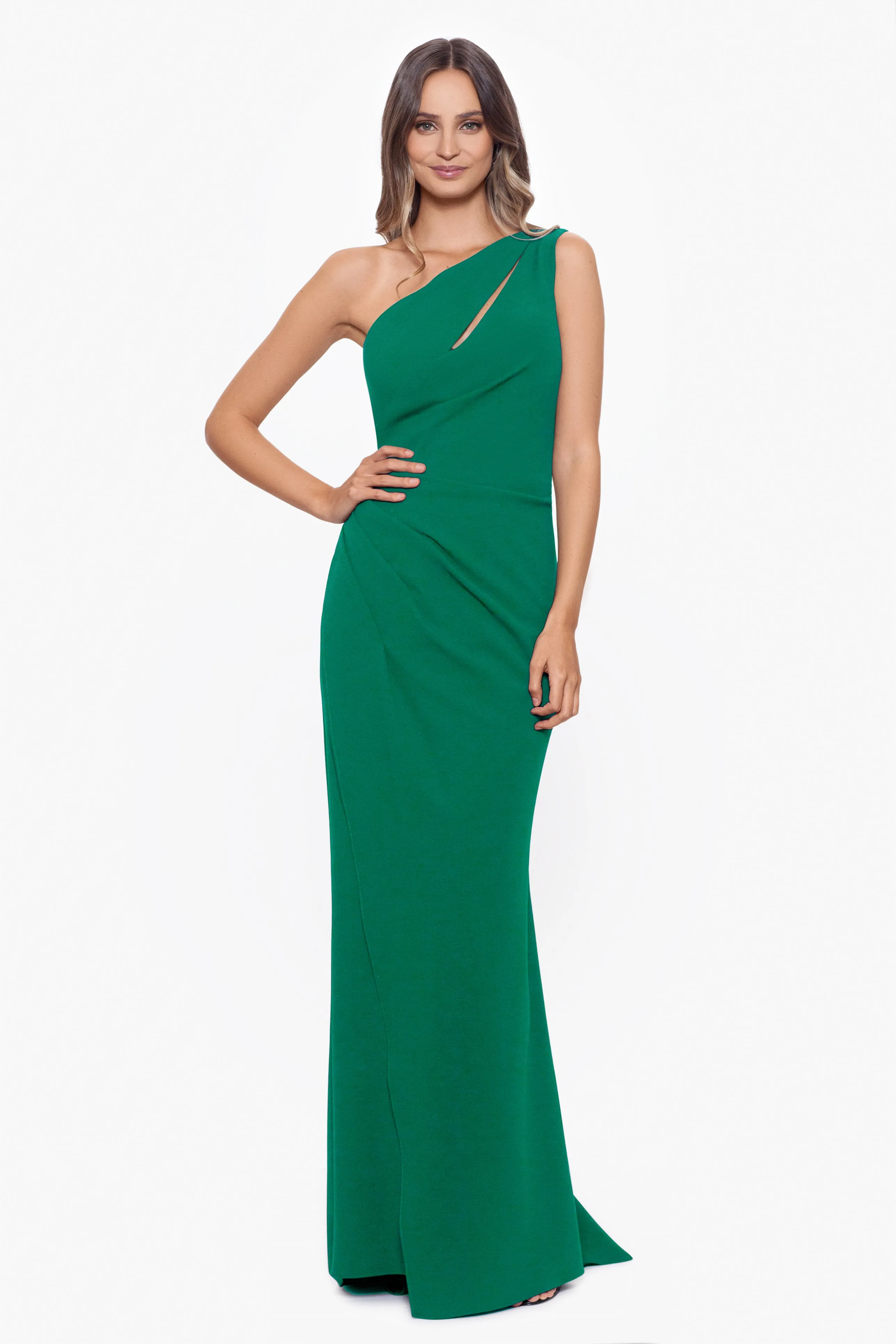 Elegant Ruched One Shoulder Dress