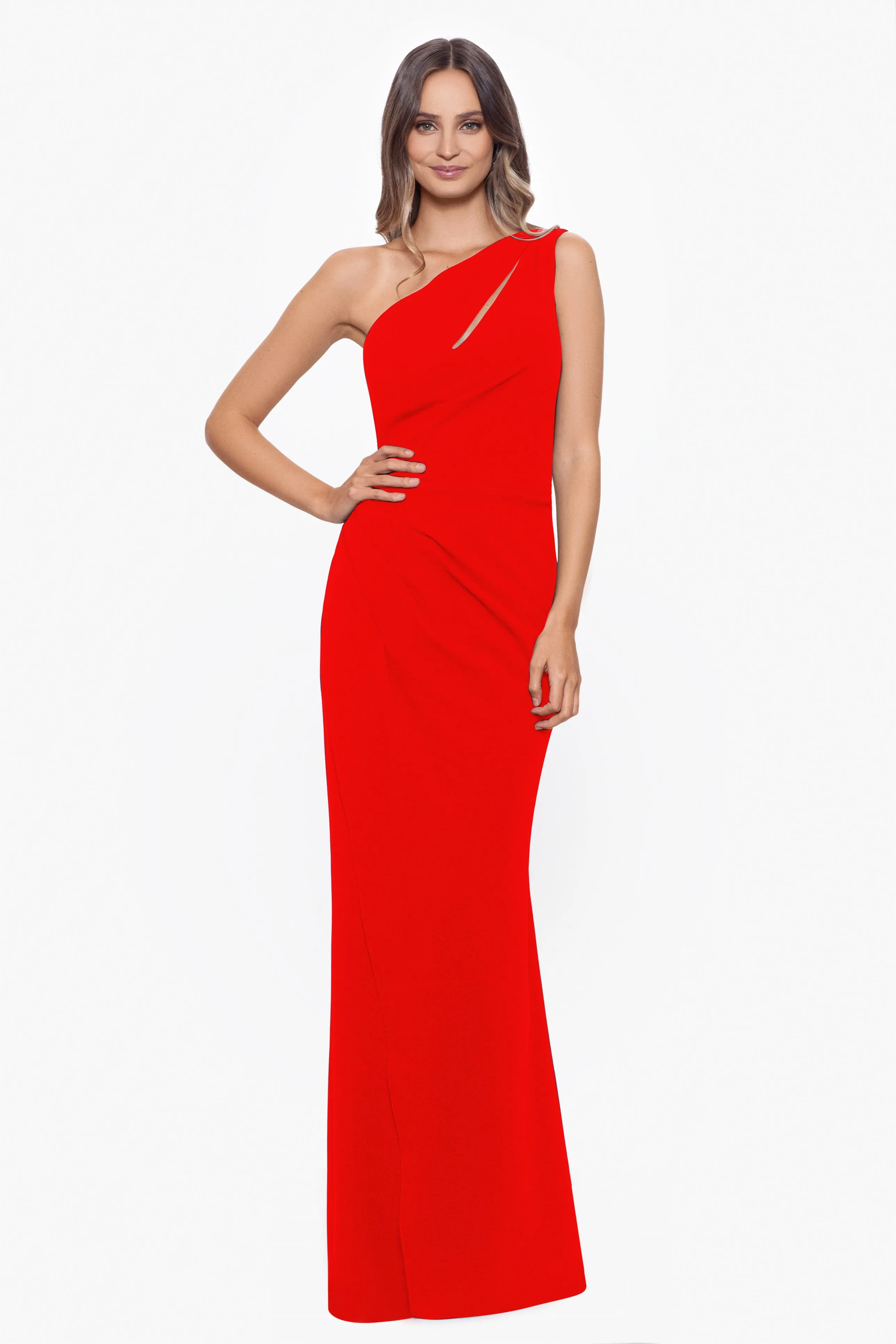 Elegant Ruched One Shoulder Dress