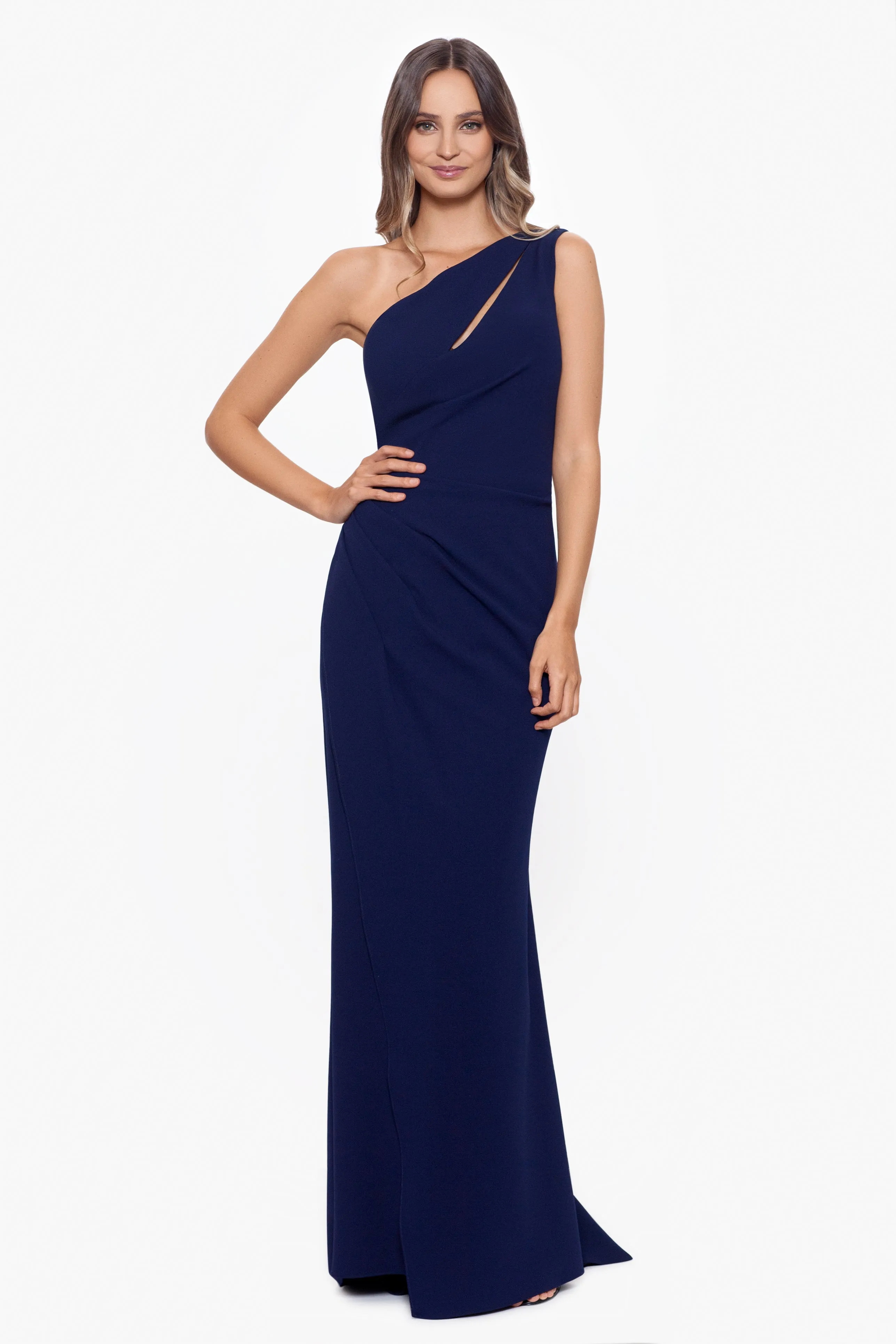 Elegant Ruched One Shoulder Dress