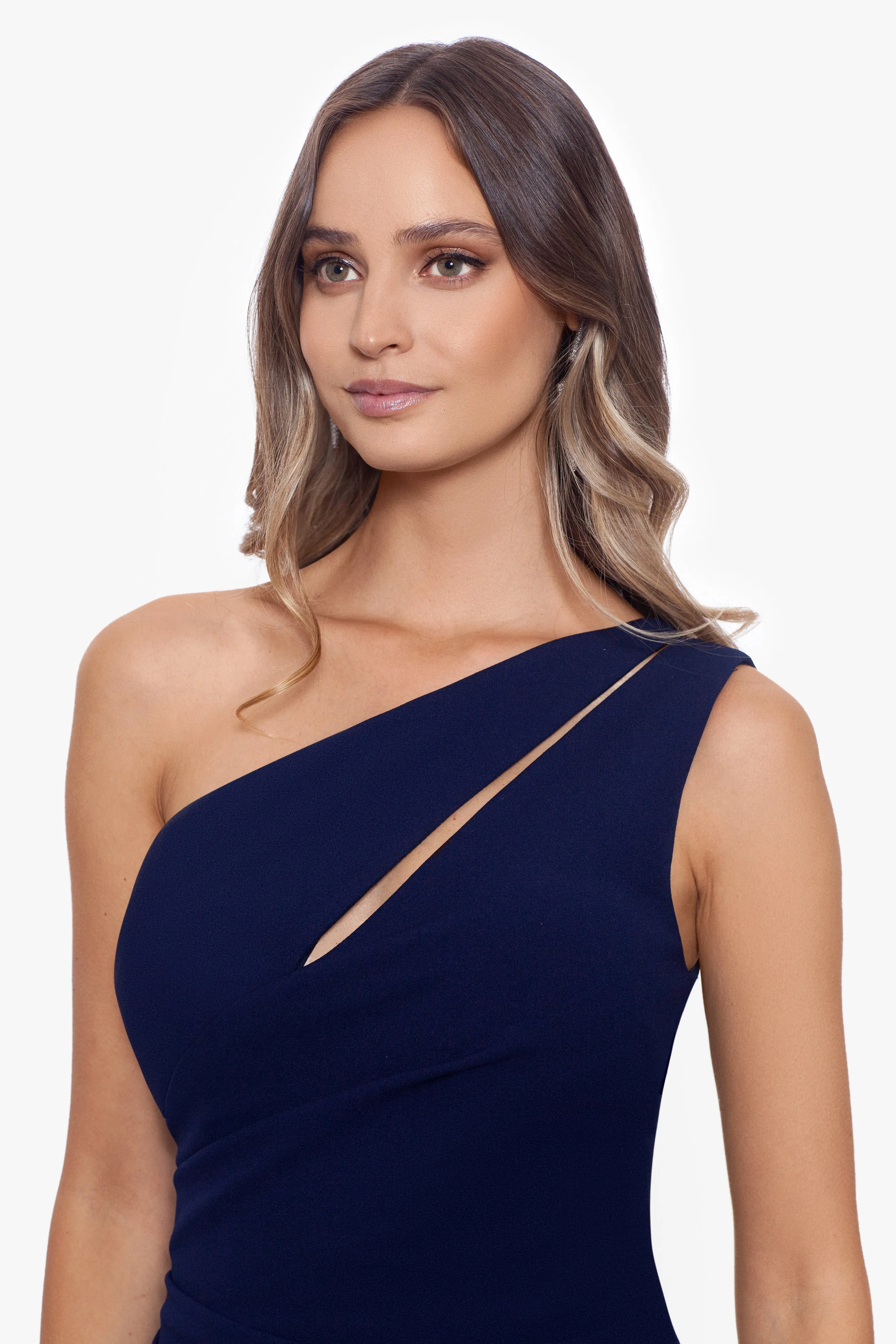 Elegant Ruched One Shoulder Dress