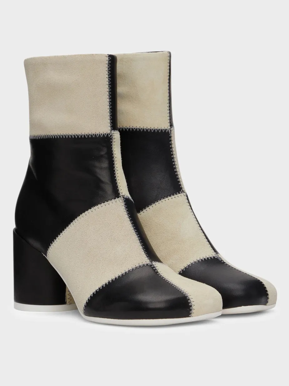 Two Tone Patchwork Boot