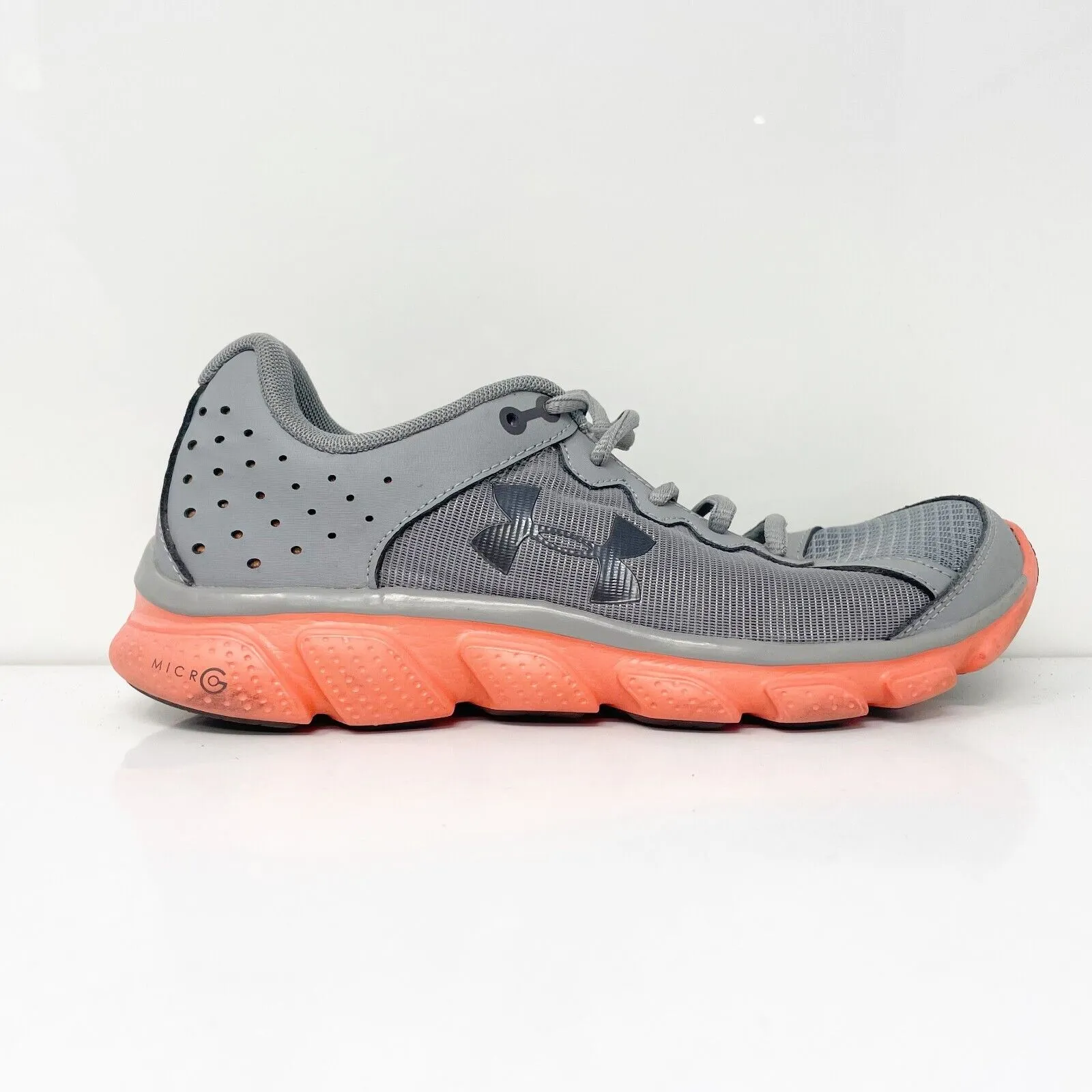 Under Armour Womens Micro G Assert 6 1266252-038 Gray Running Shoes Sneakers 6.5