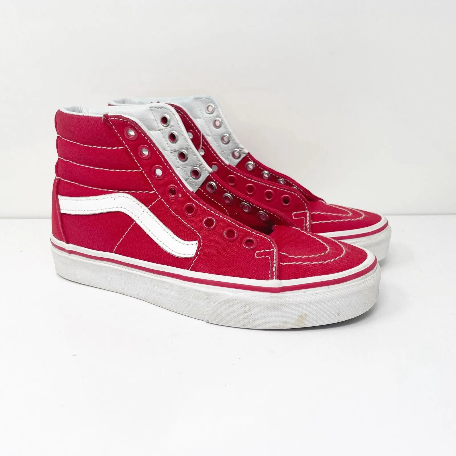 Vans Unisex SK8 Hi 721356 Red Casual Shoes Sneakers Size M 5 W 6.5