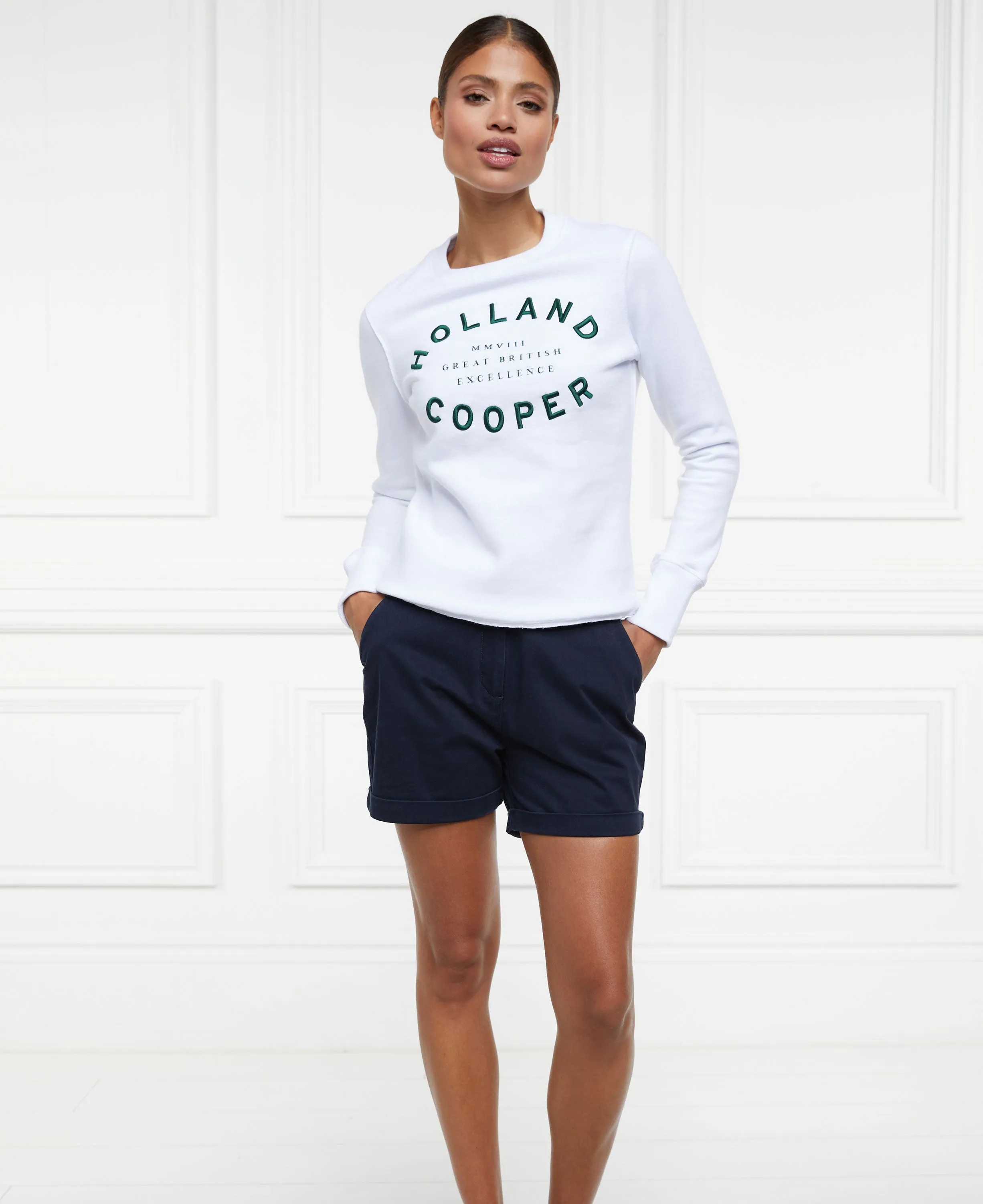 Varsity Crew Sweatshirt White