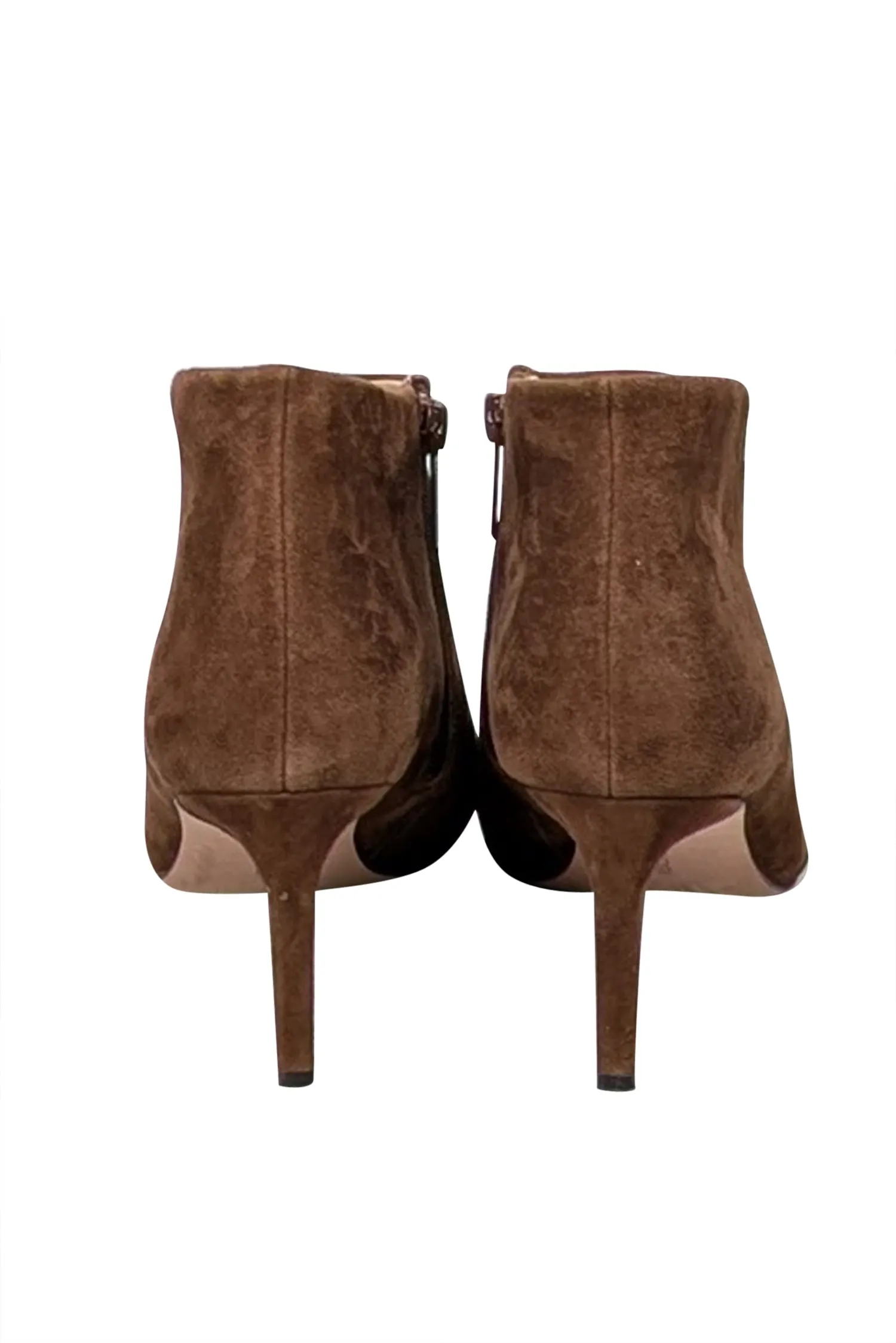 Veronica Beard - Chestnut Tan Suede Short Heeled Boots Sz 9.5