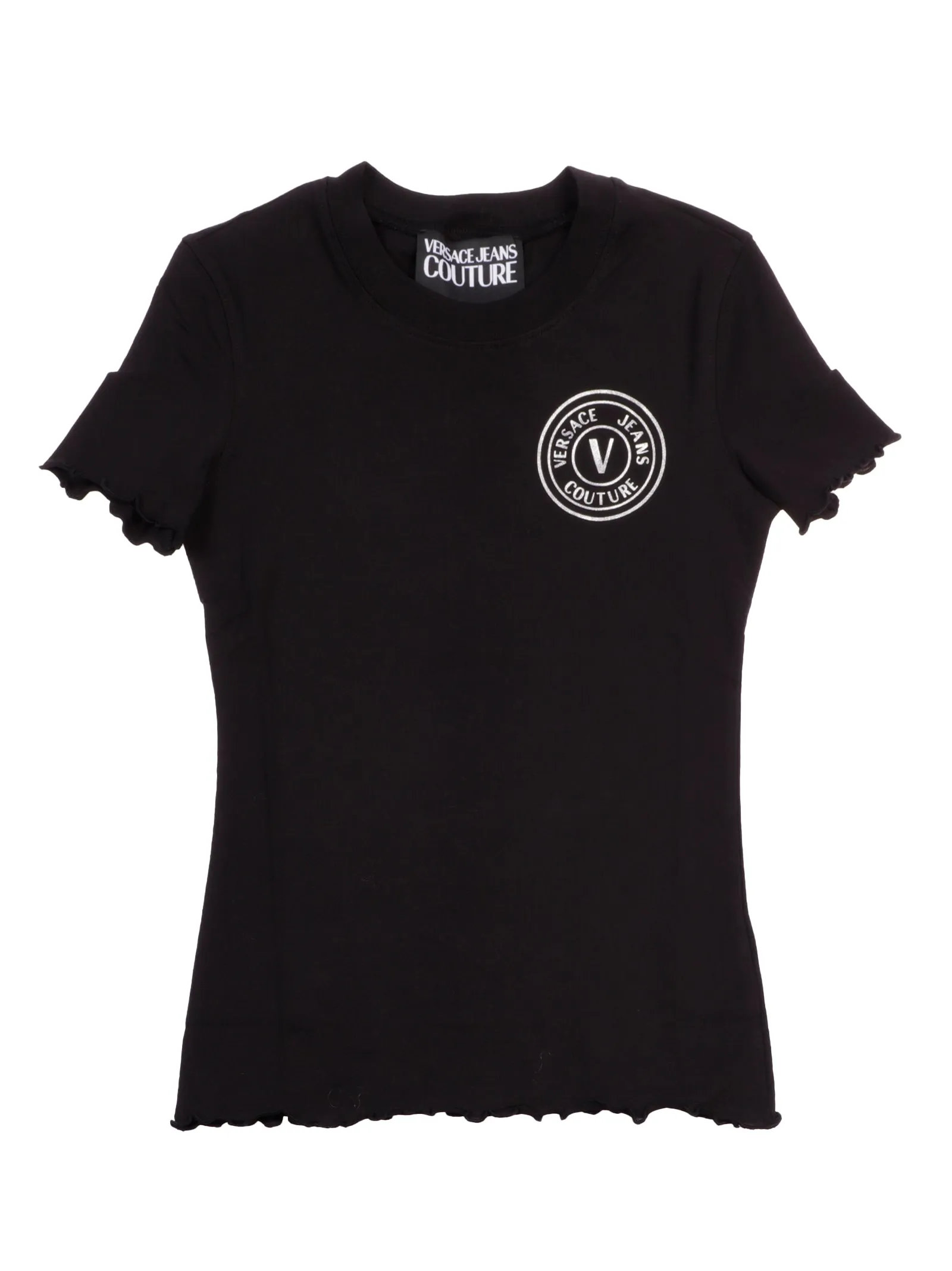 Versace Jeans Couture Crewneck T-Shirt with Logo Embossing