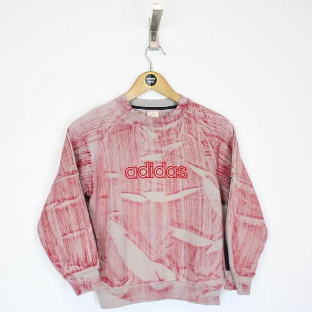 Vintage Adidas Tie Dye Spellout Sweatshirt UK 4