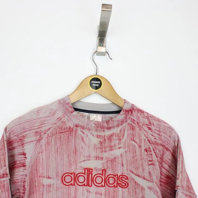 Vintage Adidas Tie Dye Spellout Sweatshirt UK 4