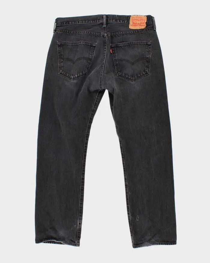 Faded Black Levi's 501 Jeans - W35 L30