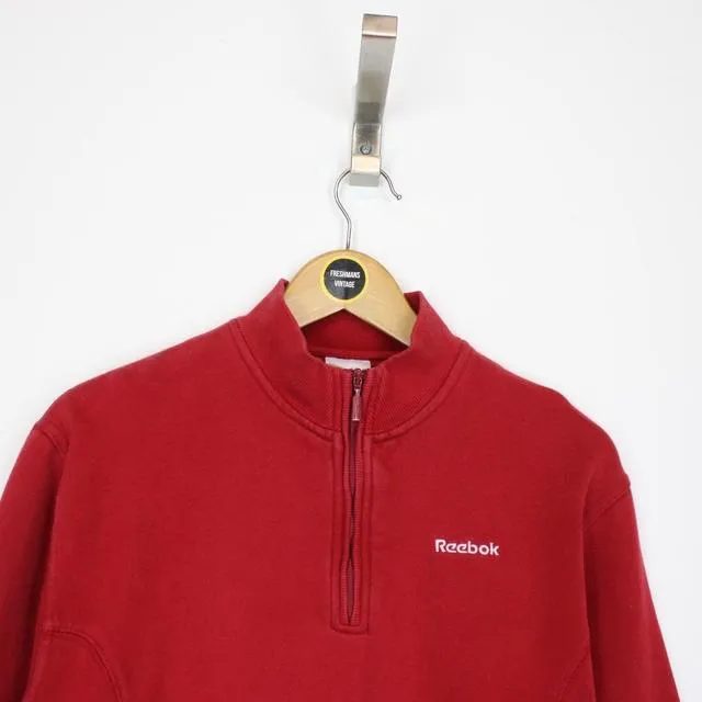 Vintage Reebok 1/4 Zip Spellout Sweatshirt Medium