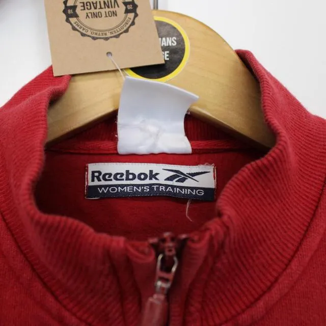 Vintage Reebok 1/4 Zip Spellout Sweatshirt Medium