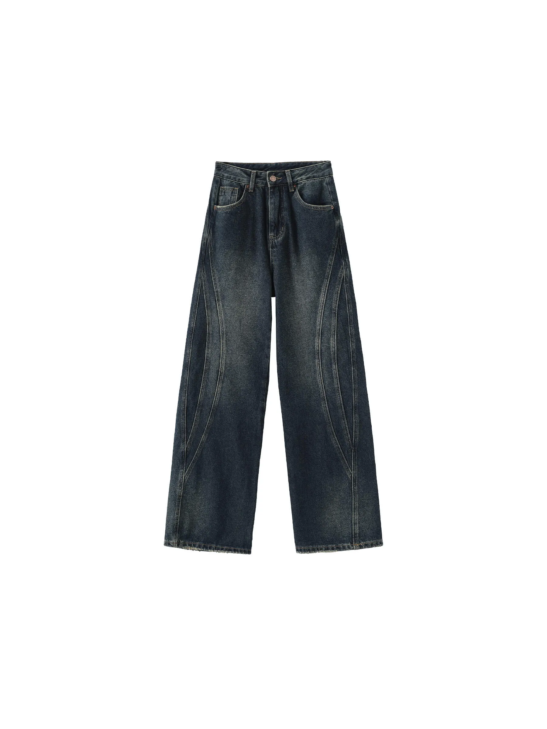 Vintage Style Straight leg Denim Jeans