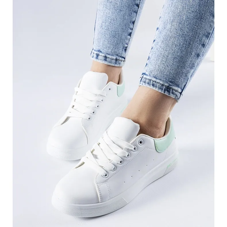 White and green Leland sneakers